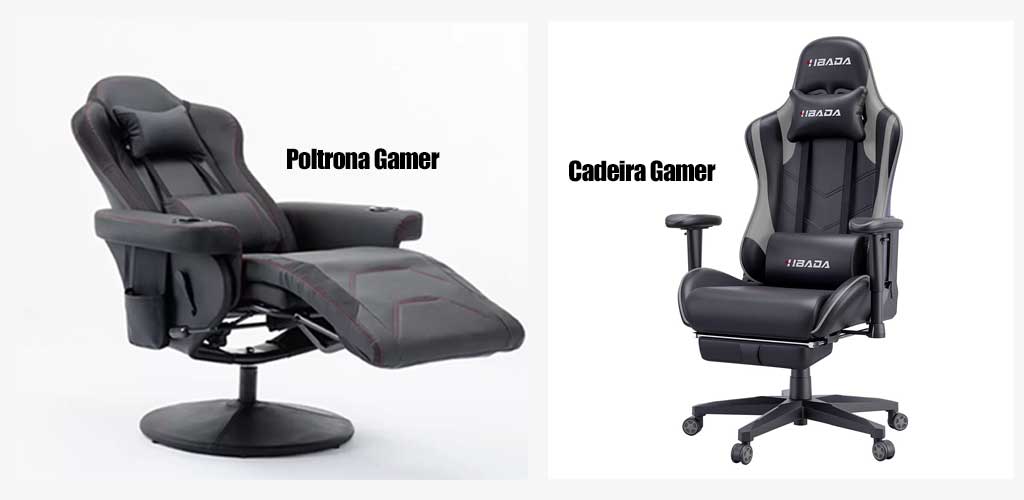 poltrona gamer e cadeira gamer